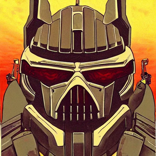 Image similar to the doomslayer, art by studio ghibli symmetry!!