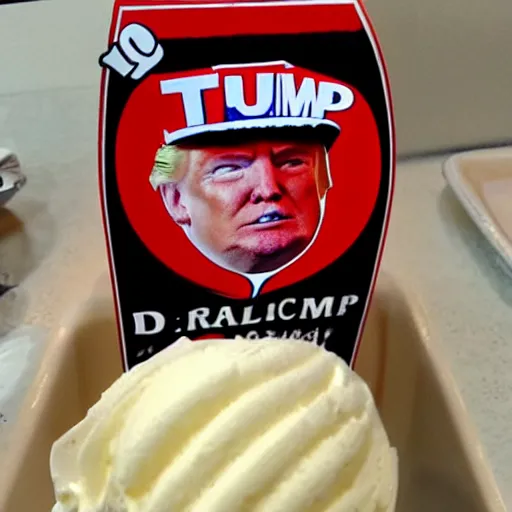 Image similar to donald trump ice cream