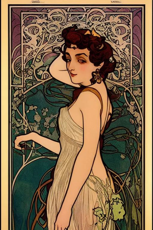 Image similar to beautiful art nouveau painting of princess peach by mucha