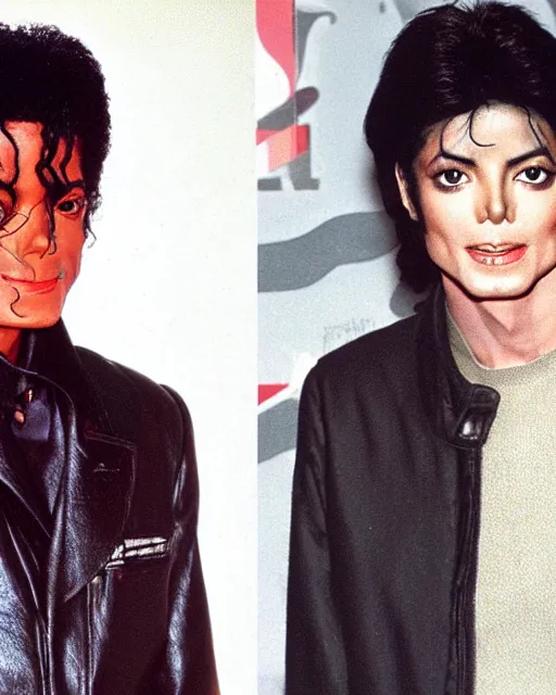 Image similar to genetic combination of michael jackson and paul mccartney, photographed in 1 9 9 7, dynamic lighting, ultra detailed, award winning photo