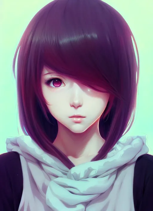 Image similar to portrait of beautiful young anime girl, cute-fine-face, pretty face, realistic shaded Perfect face, fine details. Anime, final fantasy, highly detailed, artstation, illustration, art by Ilya Kuvshinov and Andrew jones