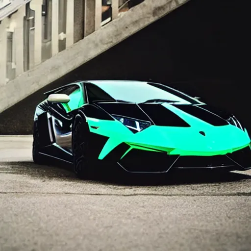 Image similar to of a lamborghini made of nike sneakers