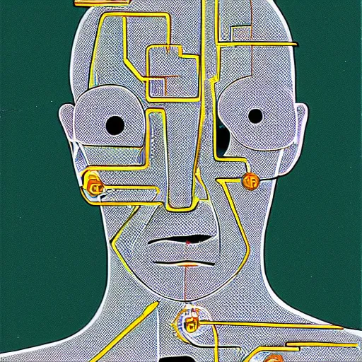 Prompt: portrait of godel's incompleteness theorem, by mike hinge,