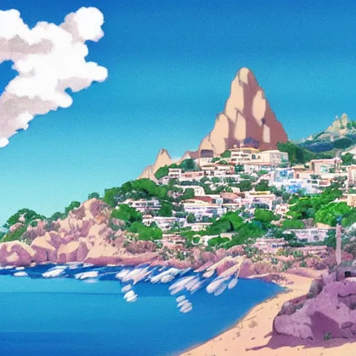 Image similar to beautiful anime Costa Blanca by Studio ghibli