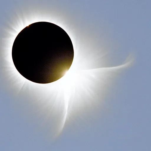 Image similar to a solar eclipse caused by a giant floating seal