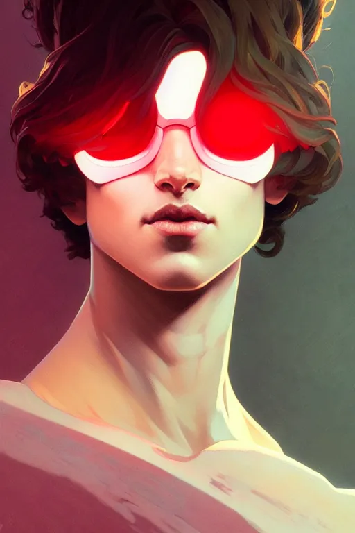 Prompt: a portrait of cyclops, fantasy, sharp focus, intricate, elegant, digital painting, artstation, matte, highly detailed, concept art, illustration, ambient lighting, art by ilya kuvshinov, artgerm, alphonse mucha, and greg rutkowski