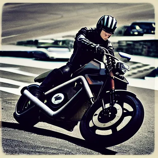 Image similar to “ tron legacy motorcycle race to the tower of babylon city ”