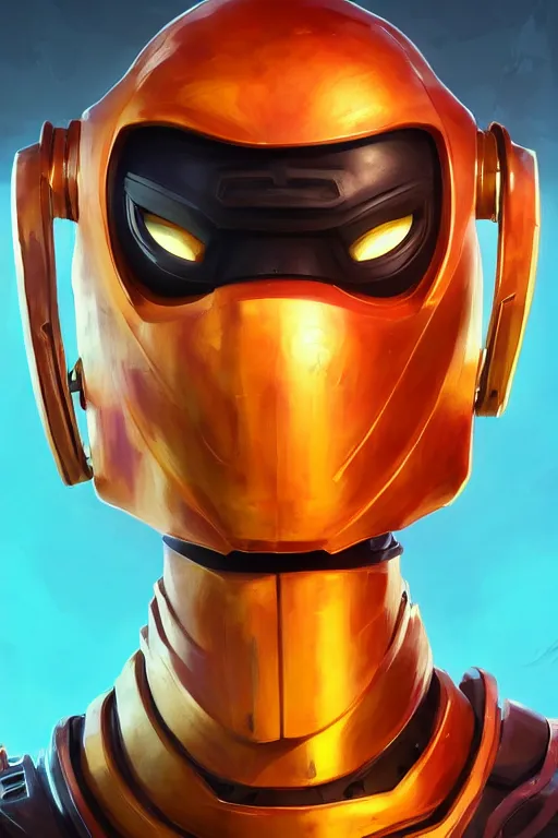 Image similar to epic mask helmet robot ninja portrait stylized as fornite style game design fanart by concept artist gervasio canda, behance hd by jesper ejsing, by rhads, makoto shinkai and lois van baarle, ilya kuvshinov, rossdraws global illumination radiating a glowing aura global illumination ray tracing hdr render in unreal engine 5