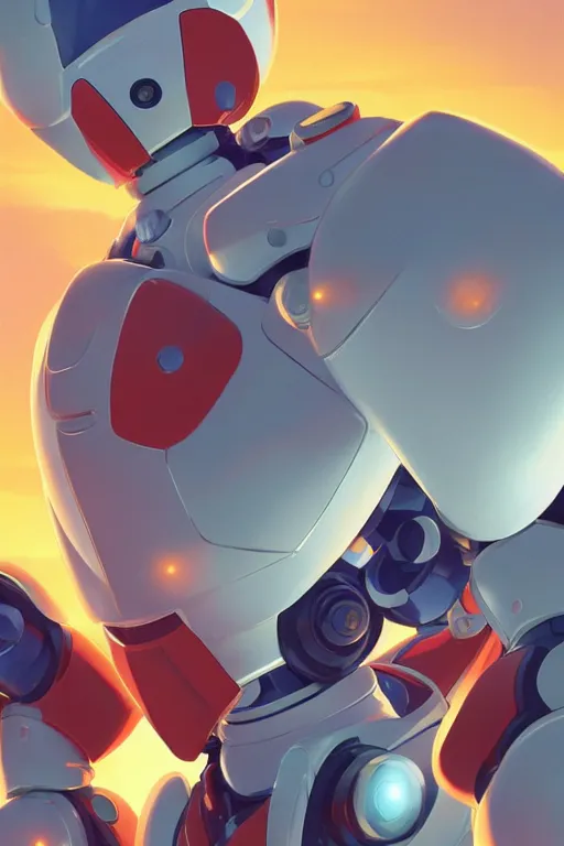 Image similar to metabots medabots medarotto medarot robot minimalist comics, behance hd by jesper ejsing, by rhads, makoto shinkai and lois van baarle, ilya kuvshinov, rossdraws global illumination ray tracing hdr radiating a glowing aura