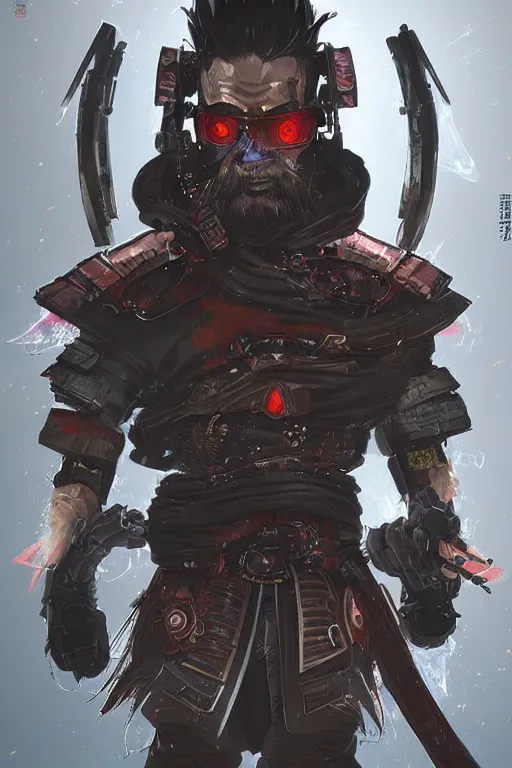 Prompt: a magical character by the artist Arthur Gimaldinov Rendering a cyberpunk samurai , full of details, by Evan Yovaisis and Jason Nguyen , art book, trending on artstation and daily DeviantArt