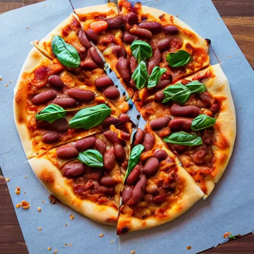 Image similar to bean pizza