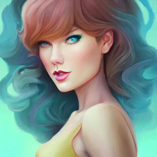 Image similar to a portrait of a beautiful april o'neil and taylor swift, art by lois van baarle and loish and ross tran and rossdraws and sam yang and samdoesarts and artgerm and saruei and disney, digital art, highly detailed, intricate, sharp focus, trending on artstation hq, deviantart, unreal engine 5, 4 k uhd image