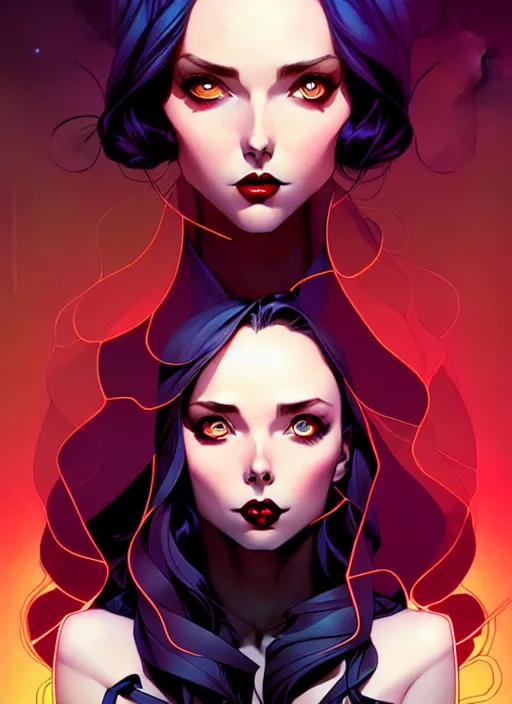 Prompt: artgerm, joshua middleton comic cover art, full body pretty kacey rohl vampire, symmetrical eyes, symmetrical face, long curly black hair, dark castle background background, cinematic lighting