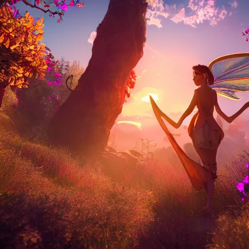 Image similar to Sun Fairies, Digital Art, 8k, Unreal Engine 5