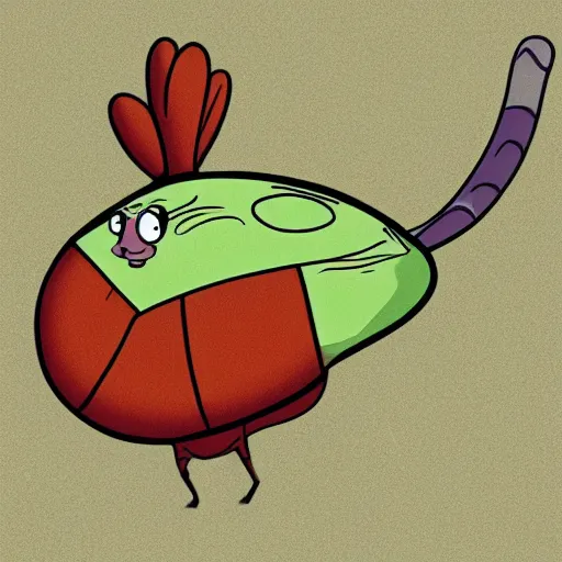 Prompt: anthropomorphic cartoon style caterpillar, drawn by genndy tartakovsky