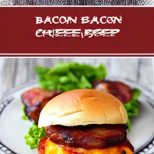 Image similar to bacon wrapped bacon cheeseburger