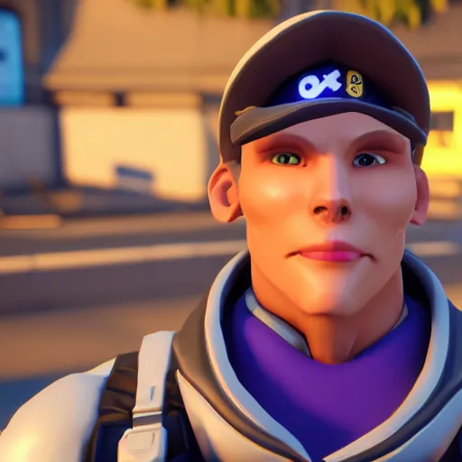 Image similar to jerma985 in overwatch, full body, wide shot, portrait, unreal engine, in game screenshot, high definition, detailed