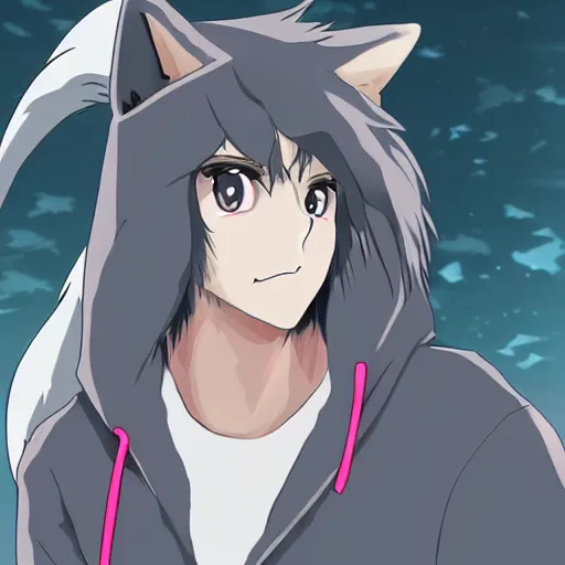 anime boy wolf people