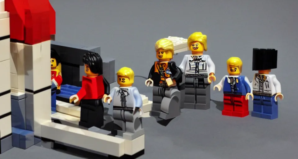 Prompt: Donald Trump arrested by FBI Lego Set