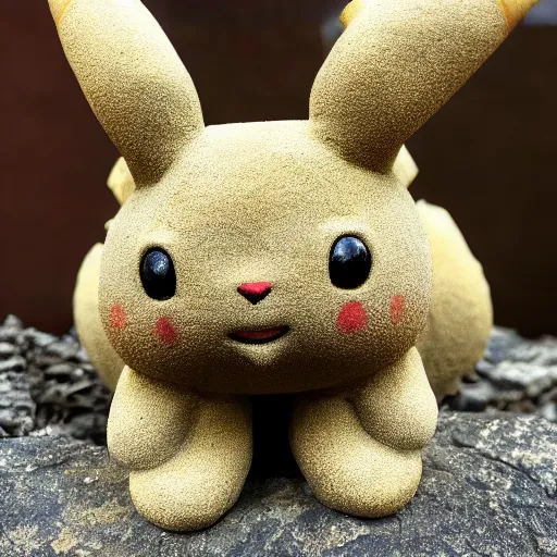 Image similar to a sandstone pikachu