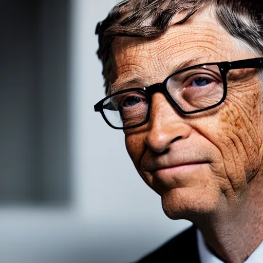 Prompt: portrait photo still of real life bill gates, 8 k, 8 5 mm f 1. 8