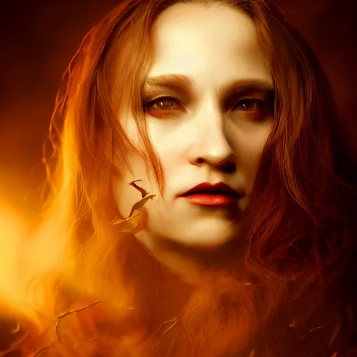 Image similar to majestic gracious regal aristocratic female vampire portrait, atmospheric lighting, painted, curvy, tempestuous, menacing, intricate, volumetric lighting, beautiful, rich deep colours masterpiece, golden hour, sharp focus, ultra detailed, by leesha hannigan, ross tran, thierry doizon, kai carpenter, ignacio fernandez rios