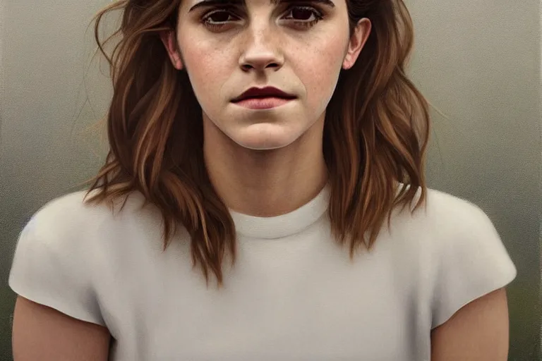 Image similar to portrait of emma watson artwork by tim eitel