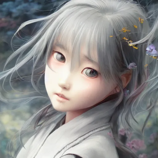 Image similar to dynamic composition, motion, ultra-detailed, incredibly detailed, a lot of details, amazing fine details and brush strokes, colorful and grayish palette, smooth, HD semirealistic anime CG concept art digital painting, watercolor oil painting of a Japanese schoolgirl, by a Chinese artist at ArtStation, by Huang Guangjian, Fenghua Zhong, Ruan Jia, Xin Jin and Wei Chang. Realistic artwork of a Chinese videogame, gradients, gentle an harmonic grayish colors.