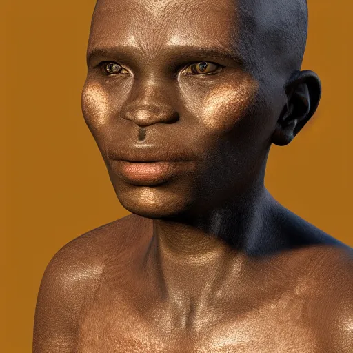 Image similar to unreal engine render of an african face,