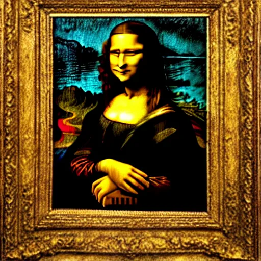 Image similar to mona lisa, by vincent willem van gogh, - h 7 6 8