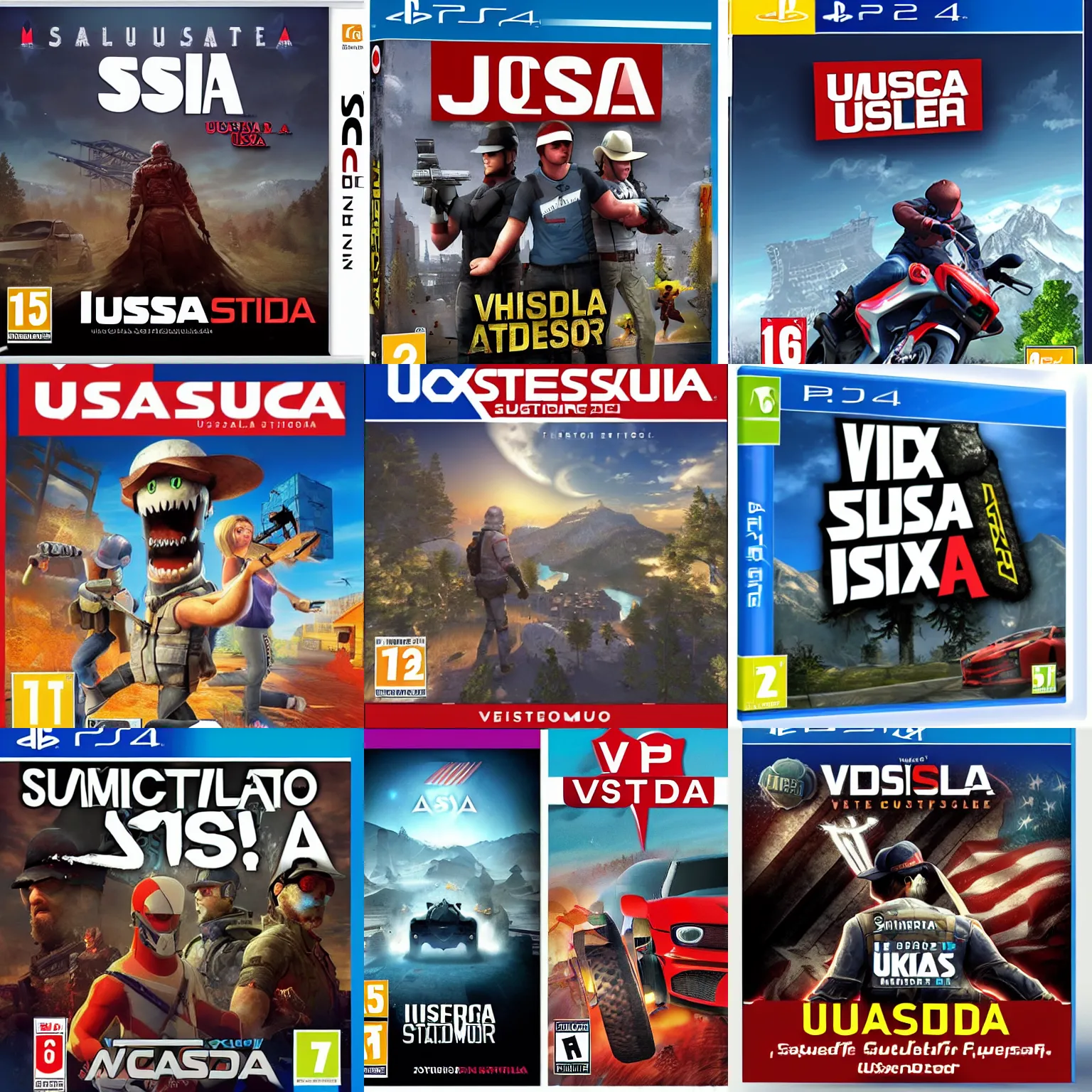 Prompt: box art for the video game usa simulator 2 0 1 5