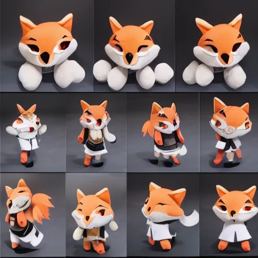 Image similar to cute fumo plush of a foxboy rpg item shop owner, three point lighting, dramatic, anime, grumpy