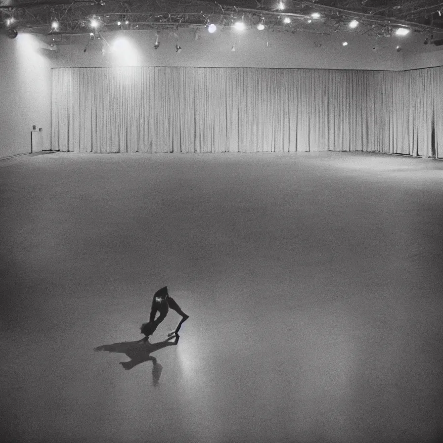 Image similar to 7 0 s movie still of an empty soviet ballroom with hands coming out from the floor, cinestill 8 0 0 t 3 5 mm, heavy grain, high quality, high detail