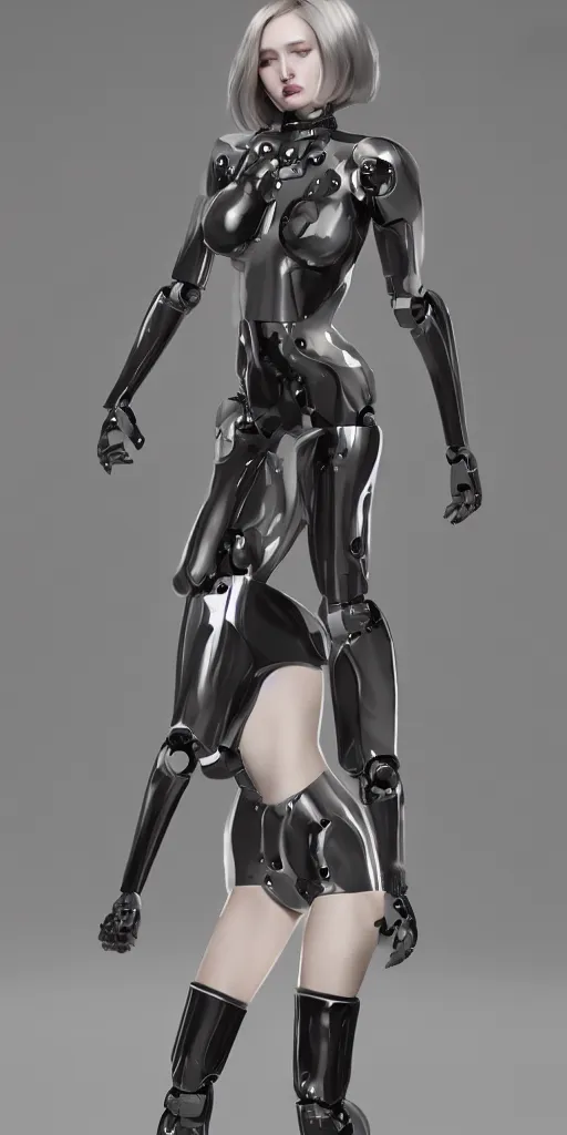 Prompt: beautiful girl with sci - fi fullbody suit, robotic body, by wlop, artstation contest winner, golden ratio