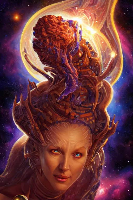 Image similar to beautiful oil painting with high detail of a wise Space ent(Crying Joyfully) made of stars and plasma, hybrid from dungeons and dragons and art direction by James Cameron ;by artgerm; wayne reynolds art station; cinematic quality character render; low angle; ultra high quality model; production quality cinema model