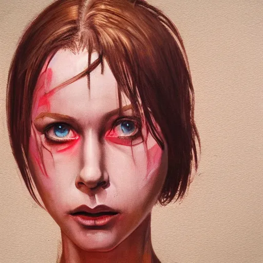 Image similar to detailed details photorealistic silent hill nurse in the style of bob peak and alex ross, gouache and wash paints color, detailed details facial and body and human and environments and proportionate, detailed 5 k details.