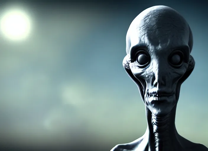 Image similar to photograph of grey alien smoking too much weed, 8k resolution, high detail, ULTRA REALISTIC VFX, reflections