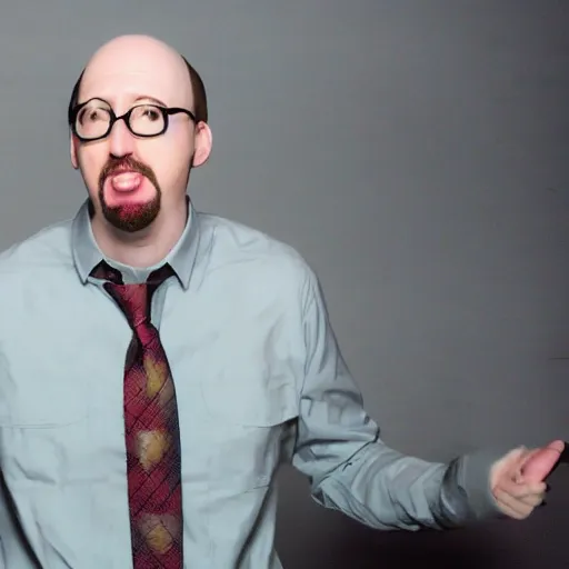 Image similar to Doug Walker Nostalgia Critic is god in heaven, dramatic lighting, photograph, bright