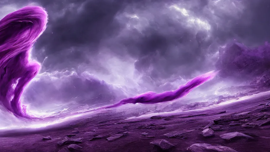 Image similar to a typical purple tornado, fantasy artwork, very very very beautiful scenery, hd, hdr, ue5, ue6, unreal engine 5, cinematic 4k wallpaper, 8k, ultra detailed, high resolution, artstation, award winning