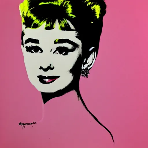 Image similar to audrey hepburn art by andy warhol