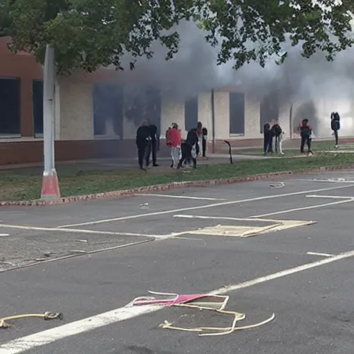 Image similar to school on fire