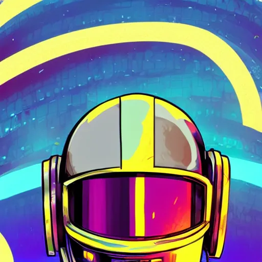 Image similar to shovel knight as daft punk, by ecstatic.psd, realist,4k, colorful, digital art