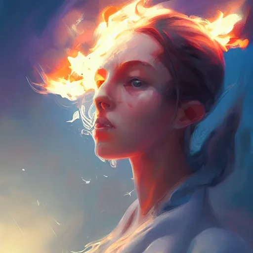 Image similar to its just a burning memory , digital art by Mandy Jurgens and Irina French and Heraldo Ortega , hyperdetailed, artstation, cgsociety