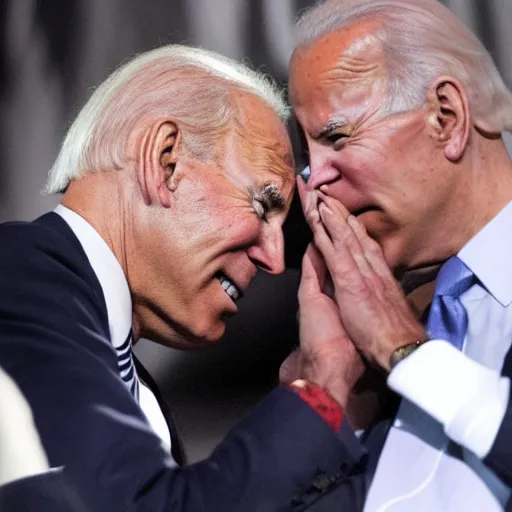 Image similar to joe biden sniffing a pile of hair