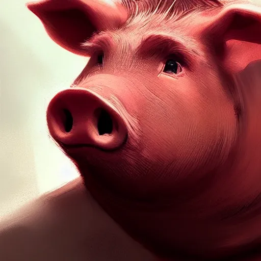 Prompt: portrait of a half man half pig with red shirt ,digital art,photorealistoc,art by greg rutkowski,hyperdetailed,western comic style,comic,comic style,sharp lineart,professional lighting,deviantart,artstation,trevor henderson,rossdtaws,cinematic,dramatic