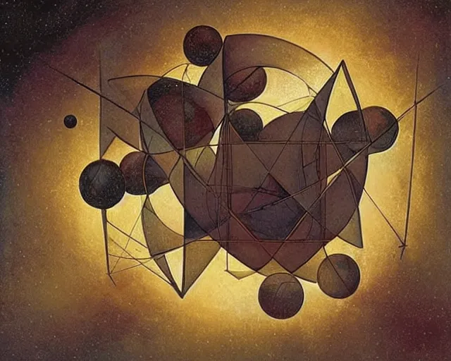 Prompt: infinite geometric series in the cosmos, a simple vector pop surrealism, by ( leonardo da vinci ) and greg rutkowski and rafal olbinski