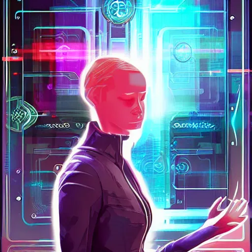 Image similar to Card game illustration, Android Netrunner