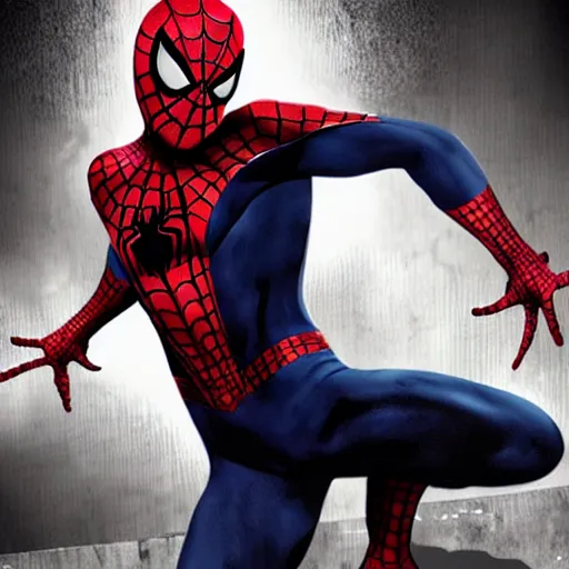 Image similar to an interesting new spiderman concept design by Lee Bermejo, full body