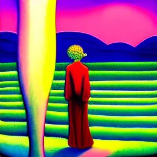 Image similar to close up portrait of a man and woman having fun with lsd and magic mushrooms by kawase hasui, moebius, Edward Hopper and James Gilleard, Zdzislaw Beksinski, Steven Outram, 8k, volumetric lighting, artstation