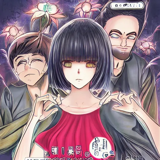 Prompt: by itumeta ; manga cover